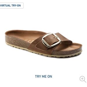 Birkenstock Madrid Big Buckle Oiled Leather Sandal Size 39